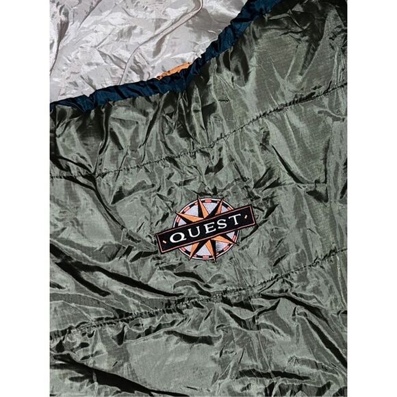 Quest Mummy Style Sleeping Bag, Gray & Orange, Polaris II, 3 lbs Fill Air - Picture 2 of 6